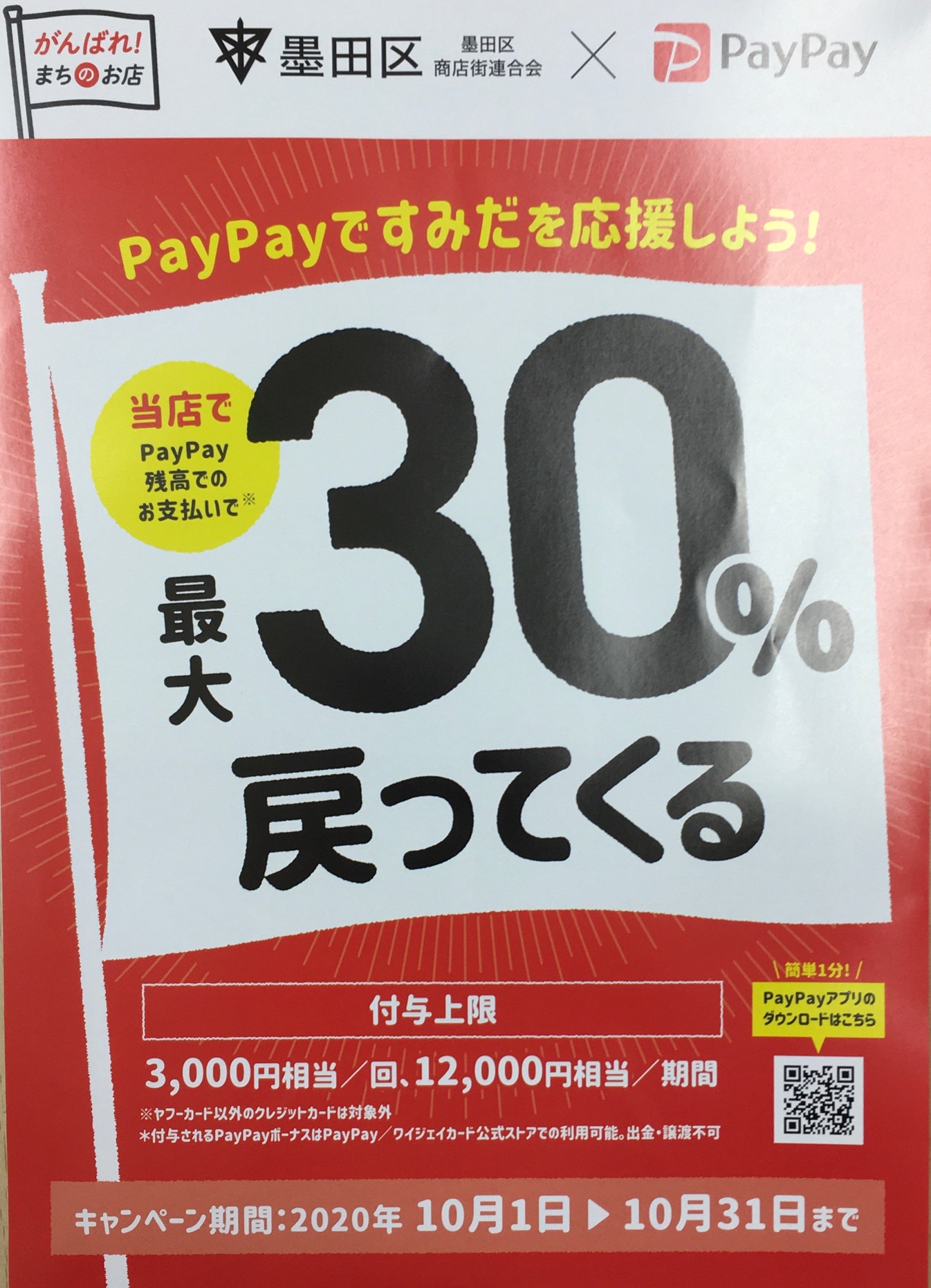 墨田区PayPayポイント還元キャンペーン